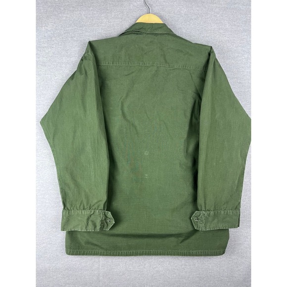 Vintage 1969 US Army Jungle Jacket Medium Regular OG 107 Ripstop Combat Coat - Picture 3 of 8